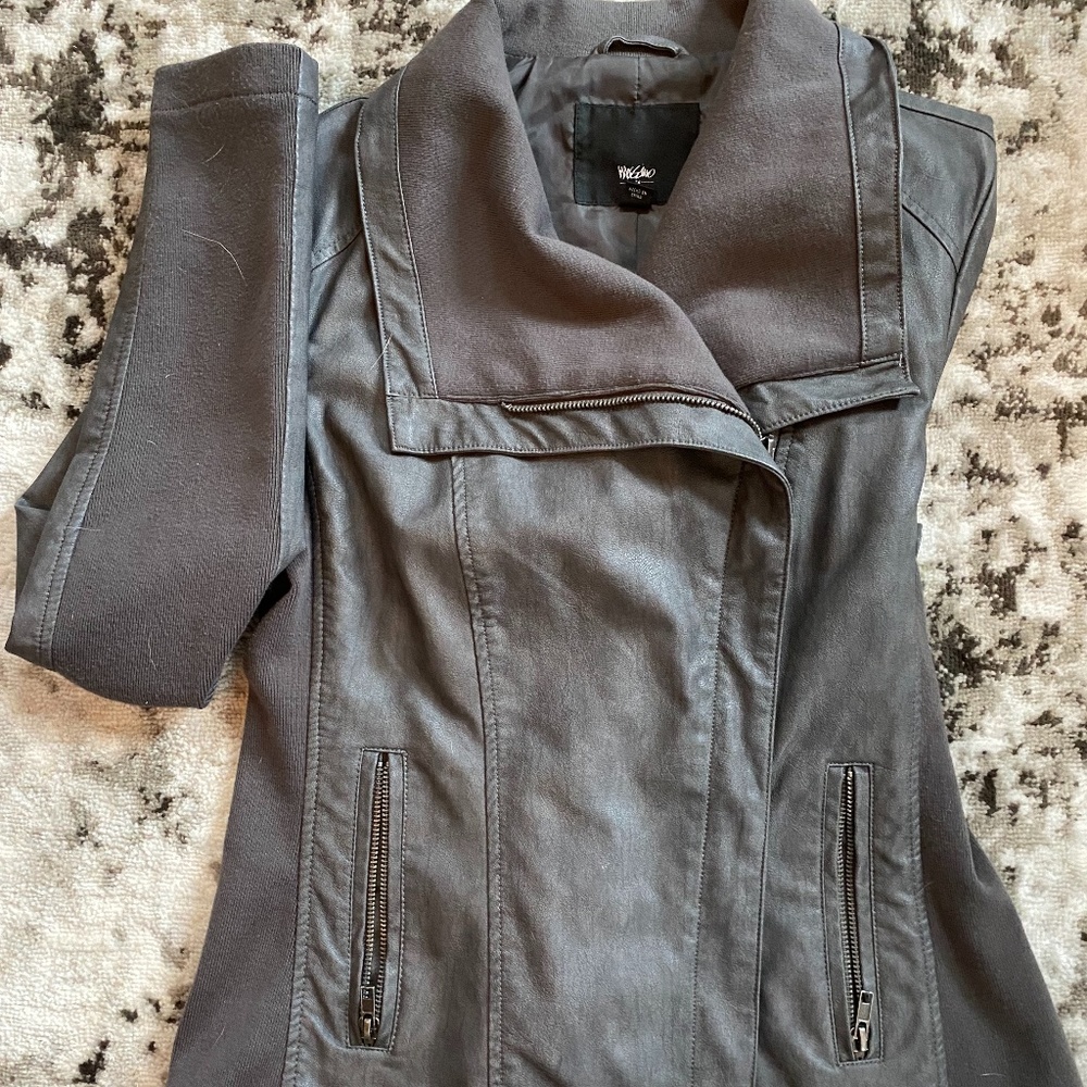 Mossimo Grey Leather Jacket